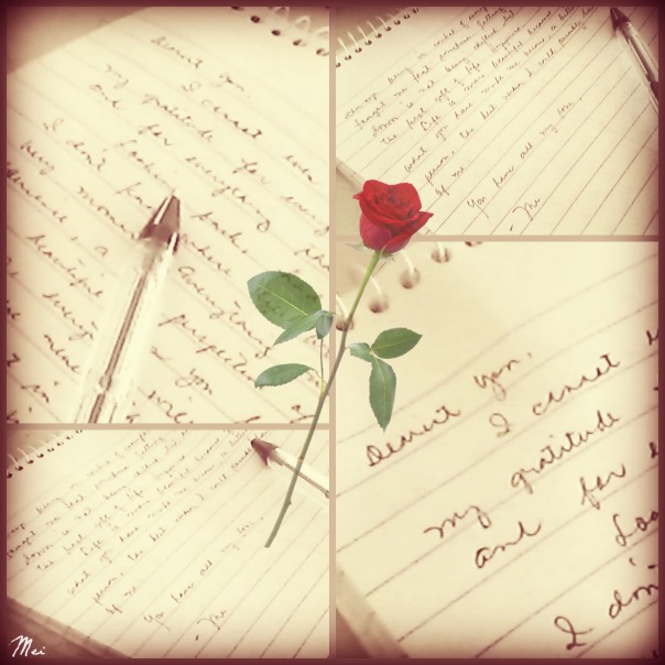My handwritten love letter.